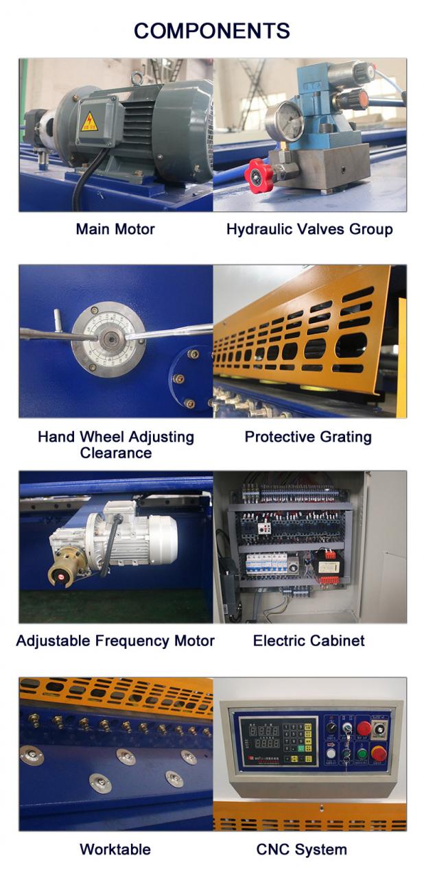 Cnc Nc ไฮดรอลิกดเครื่องตัดกิโยตินโลหะสำหรับแผ่นเหล็กสแตนเลสคาร์บอน