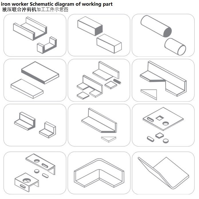 Q35y Series Hydraulic Ironworker Shearing And Punching Machine Q35y Series ช่างเหล็กไฮดรอลิกตัดและเจาะเครื่อง